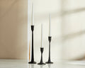 Nile Iron Black Candle Holder Set (Set of 3)-0