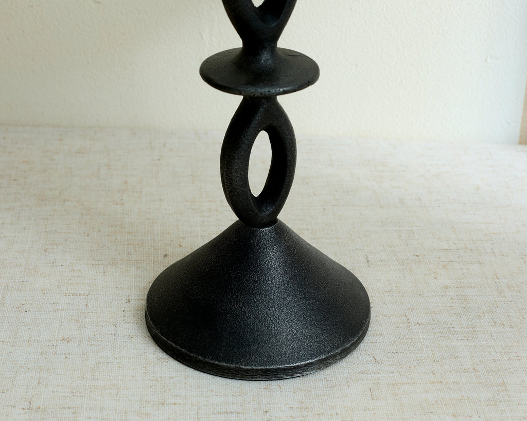 Cessna Black Candle Holder Irregular Shape-1