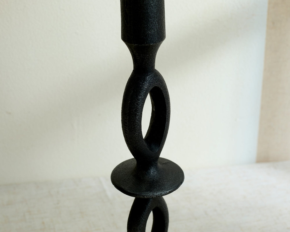 Cessna Black Candle Holder Irregular Shape-2