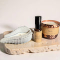 Coastal Home Escape Set | Vegan Sea Salt & Driftwood Candle Gift-0