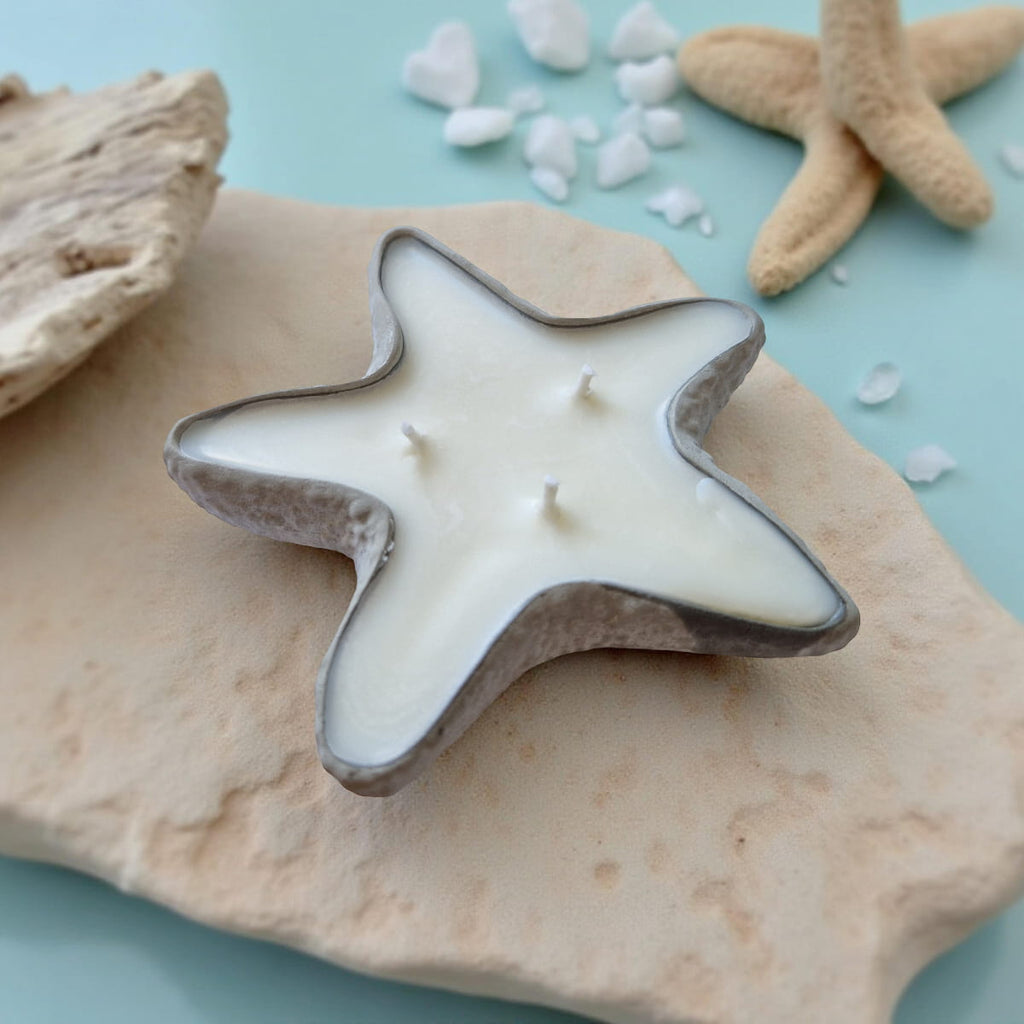 Concrete Star Candle-0