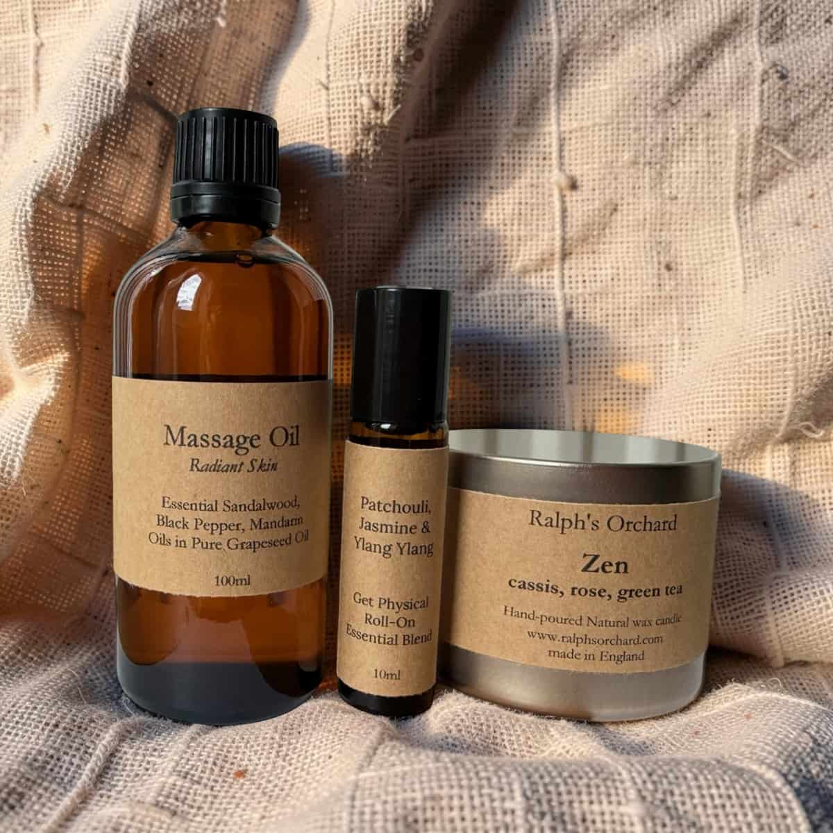 Destress Gift Set | Candle, Massage Oil & Aromatherapy Roll-On-2