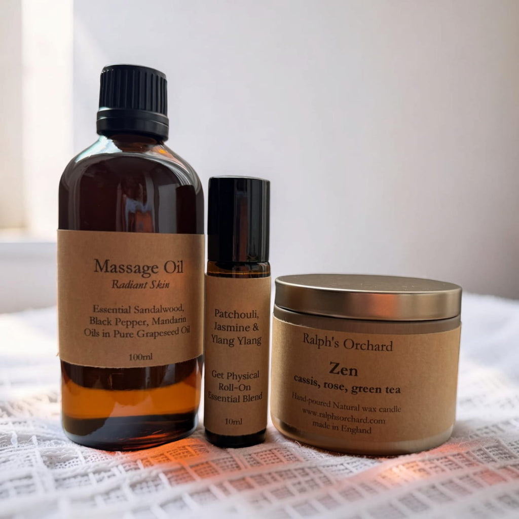 Destress Gift Set | Candle, Massage Oil & Aromatherapy Roll-On-1