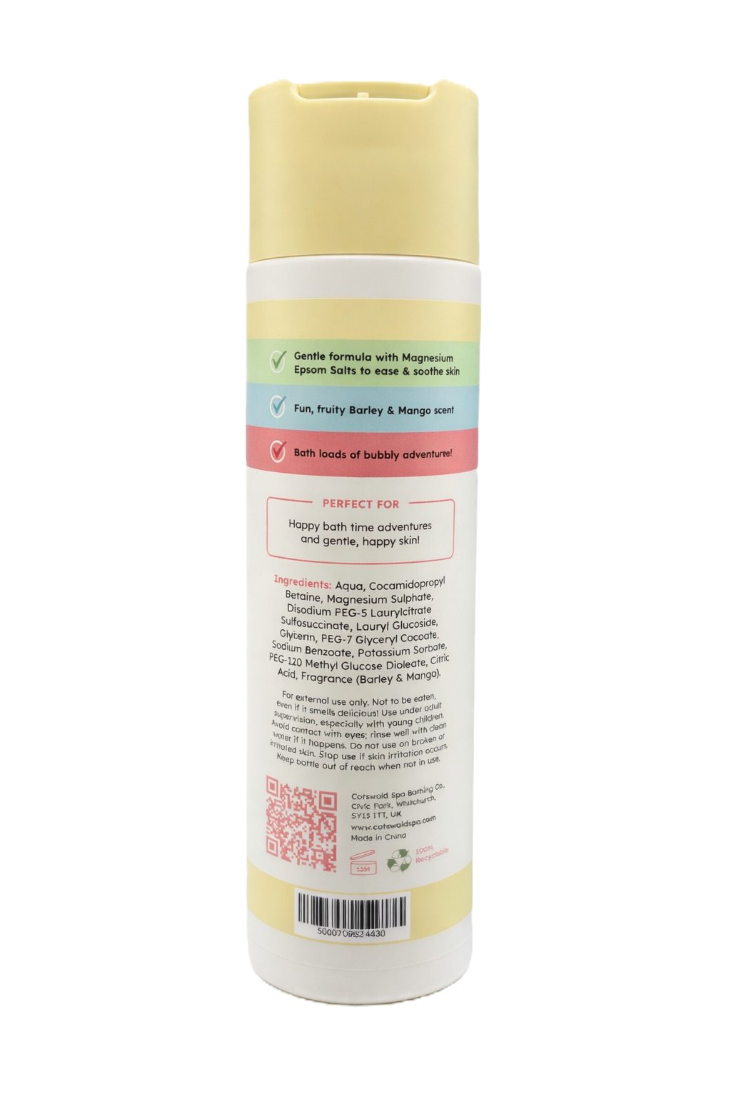 Children's Natural & Fun with Epsom Salts (Barley & Mango)