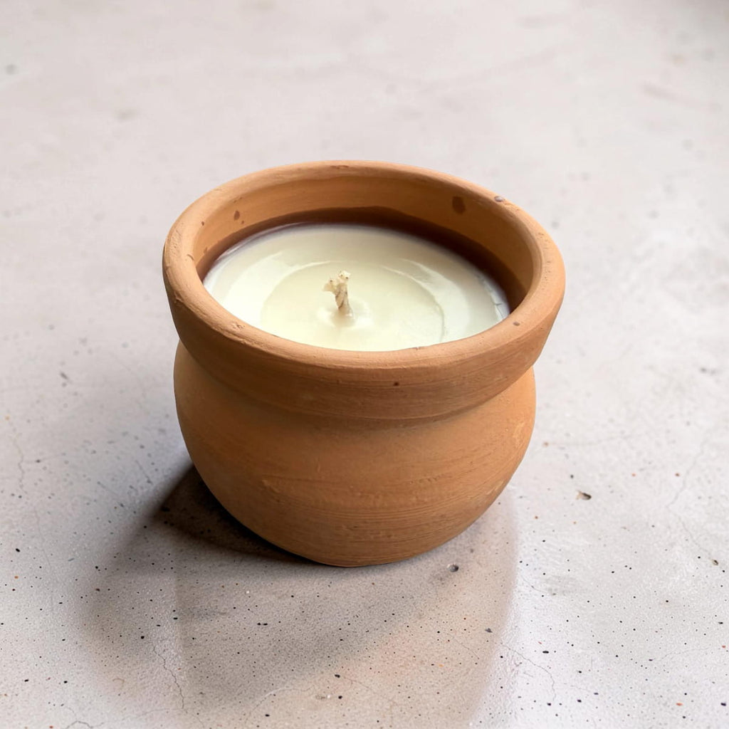 Mitti Kulhad Candle | Natural Wax & Essential Oil-4