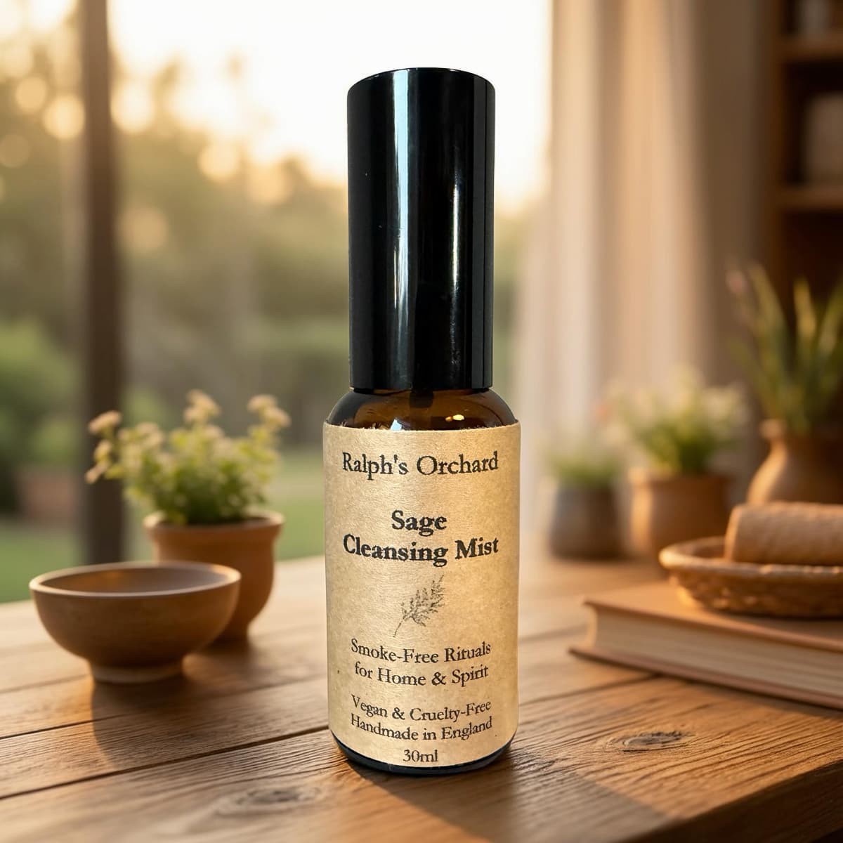 Sage Cleansing Mist - Natural Smoke-Free Room Spray (30ml)-2